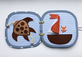 М'яка інтерактивна книжечка "Світ навколо нас" (Слоник) 15*15 см, 3 аркуша - 2 - smarttoys.com.ua