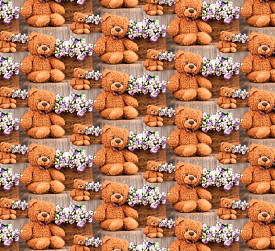 Папір подарунковий  крейдований 80г."Ведмежа" , 1000х700  -10 аркушів - 1 - smarttoys.com.ua