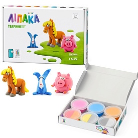Набір пластиліну, що самостійно твердіє, ЛІПАКА – ПОРОСЯТКО, КОНЯЧКА, КРОЛИК - 1 - smarttoys.com.ua