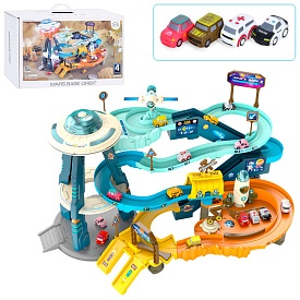 Гараж T905A космодром, машинка 4 шт., косм. корабель 3 шт., муз., світло, бат., кор., 42,5-28-14 см. - 1 - smarttoys.com.ua