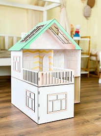 Ляльковий дім 75х60х60 см біло-бірюзовий - 19 - smarttoys.com.ua