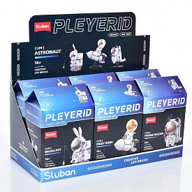 Конструктор SLUBAN M38-P8001 космонавт, 3 види, в диспл., 37-19-16 см. - 1 - smarttoys.com.ua