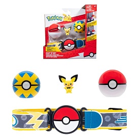 Ігровий набір POKEMON W15 - ПОЯС З ПОКЕБОЛАМИ ПІЧУ (пояс, 2 покеболи, ігрова фігурка) - 1 - smarttoys.com.ua