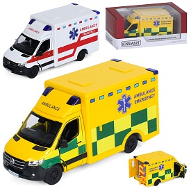 Транспорт спецслужб KT5477W метал, інерція,1:48,швидка допомога, відч.двері,гум.колеса2види.кор - 1 - smarttoys.com.ua