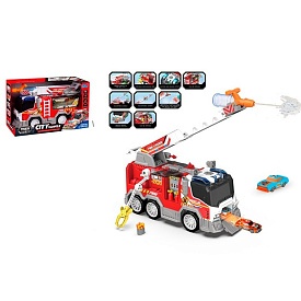 Пожежна машина YY6039 інерція, 36см,зв,світ,бриз.водою,машина6,5см2шт,стріляе кул.бат(табл)в кор-ці - 1 - smarttoys.com.ua
