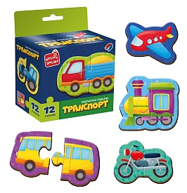 Гра розвиваюча Vladi Toys пазли магнітні "Транспорт" VT1733-02 - 1 - smarttoys.com.ua