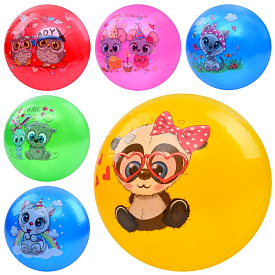 М'яч дитячий MS 3997 9 дюймів, ПВХ, 57-63 г, 5 кольорів, 6 видів, упак. 10 шт. в кул. - 1 - smarttoys.com.ua