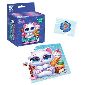 Гра розвиваюча пазли із сюрпризом "Біле кошенятко" VT8030-03(укр) - 1 - smarttoys.com.ua