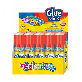 Клей-олівець PVP основа, білий 21г COLORINO /20/ - 1 - smarttoys.com.ua