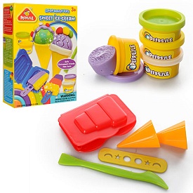 Тісто для ліплення 6818-3 морозиво, аром., формочки 4 шт., інструменти, 4 кольори, кор., 14-19-5 см. - 1 - smarttoys.com.ua