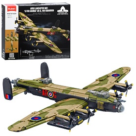 Конструктор SLUBAN M38-B1609  військовий, літак, Lancaster, 51,7-17,3см, 1:44, 1382дет, кор. - 1 - smarttoys.com.ua