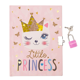 Блокнот дитячий на замочку з віконцем 178 x 130 mm, 70g, 80 л, Киця принцеса - 1 - smarttoys.com.ua
