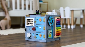 Бізікуб-тумба  30х30х30 см сірий - 1 - smarttoys.com.ua