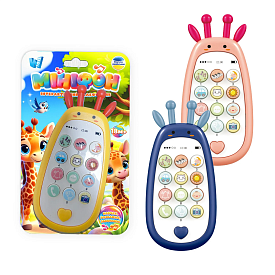 Телефон 72161 (96) "WToys", 3 види, ОЗВУЧУВАННЯ УКРАЇНСЬКОЮ МОВОЮ, пісні, цифри, фрази, скоромовки, загадки, казки, на листі ВИДАЄТЬСЯ МІКС - 1 - smarttoys.com.ua