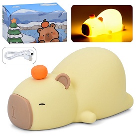 Нічник INT 0019  капібара, світло(кольорове), сенсорний, таймер, USB, кор., 14,5-7,5-9 см. - 1 - smarttoys.com.ua