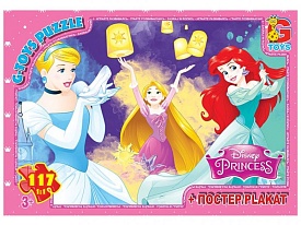 PD93 Пазли ТМ "G-Toys" із серії "Принцеси Дісней", 117 ел. - 1 - smarttoys.com.ua