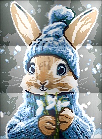 AMO "Кролик з підсніжниками" 30х40см - 1 - smarttoys.com.ua