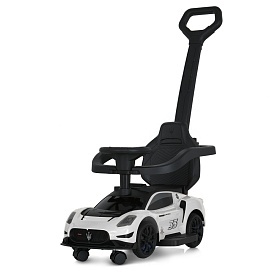 Каталка-толокар M 5106-1 2в1 (батьків. ручка), підставка для ніг, захист від падіння, муз., білий. - 1 - smarttoys.com.ua