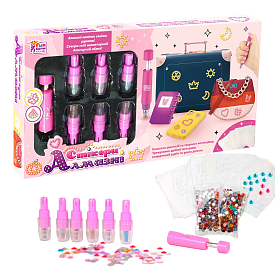 Алмазні стікери 87548 (18) "4FUN Game Club", ручка зі змінними блоками, стрази, шаблони, у коробці - 1 - smarttoys.com.ua