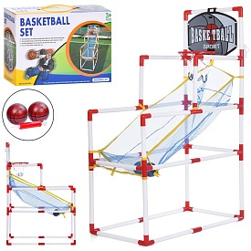 Баскетбольне кільце MR 1322  на стійці(пласт.)150см, щит(пласт.)  кільце(пласт.)2 сітки, м'яч,насос - 1 - smarttoys.com.ua