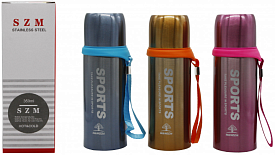 Термос №8329 з надп. SPORTS блискучий 350мл у кор. (60)  - 1 - smarttoys.com.ua