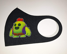 Маска Pitta Print S Brawl Stars Кактус Black																						 - 1 - smarttoys.com.ua