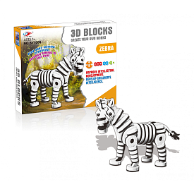 Об'ємний м'який конструктор зебра 81 дет. - 1 - smarttoys.com.ua