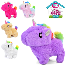 М'яка іграшка FG240408121A єдиноріг,ходить,рухає головою та хвостом,5кольорів,муз.,бат.,кул.,17-16-8 - 1 - smarttoys.com.ua