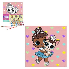 Набір для розпису по номерах для дітей "L.O.L. Surprise! TroopSurprise Miss Baby With Miss Puppy" 40 - 1 - smarttoys.com.ua