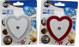 Нічник №АХ-1 пл. LED 1шт на листі 120шт в порівн. пач. на розетку 220В фігура Серце (240)  - 1 - smarttoys.com.ua