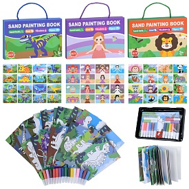 Набір для творчості LY63001A-C-B набір для малювання піском,пісок.картки16шт.3види.кор.25-17-2,5см - 1 - smarttoys.com.ua