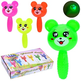 Брязкальце TD202347  тварина, пискавка, світло, бат.(табл), 15шт.(4 кольори) в диспл.,40,5-9-27,5см. - 1 - smarttoys.com.ua