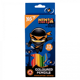 Олівці кольорові YES 12 кол. "Ninja" - 1 - smarttoys.com.ua