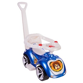 Машина-Каталка ЛАПКА з ручкою Синя  - 1 - smarttoys.com.ua