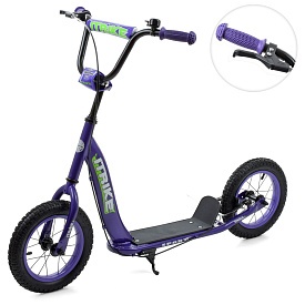 Самокат SR 2-043-1-V дорослий, сталь, 2кол-гума 12д, підніжка 28-11 см., ручне гальмо, фіолетовий. - 1 - smarttoys.com.ua