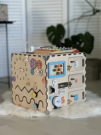 Бізікуб  30х30х30 см не фарбований - 1 - smarttoys.com.ua