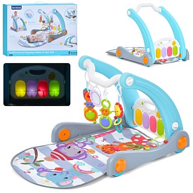 Каталка-ходунки 6696A 4в1(килимок для немовля 73-47см,піаніно,ігр. центр),підвіски,муз.,світло,бат. - 1 - smarttoys.com.ua