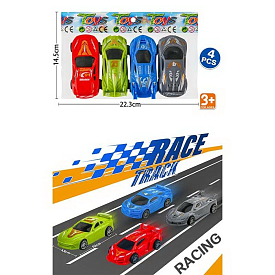 Набір машин 24696 (360/2) 4 штуки, інерційний механізм, в пакеті - 1 - smarttoys.com.ua