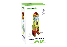 Дерев'яна іграшка TKF053 куб (набір 6шт-картон), ферма, тварини, 10 дет., кор., 14,5-26-14,5 см. - 1 - smarttoys.com.ua
