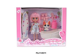 Лялька RR005 шарнірна, ванна, кіт, аксесуари, кор., 26-20,5-7,5 см. - 1 - smarttoys.com.ua