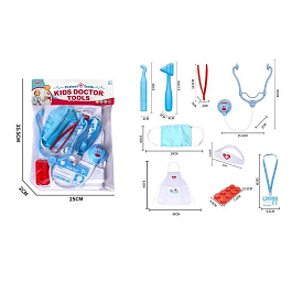 Набір лікаря A 80-3 (192/2) фартух, стетоскоп, медична маска, пінцет, пластина з таблетками, в пакеті - 1 - smarttoys.com.ua