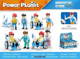 Фігурка у наборі QL888-36 2 шт. (лікар, хворий), розібр., кор., 8 шт. (4 види) в диспл., 21-29-13 см - 1 - smarttoys.com.ua