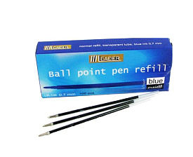 Стрижень кульковий, синій, з "вушками", 0,7мм, LR-106, LEADER - 1 - smarttoys.com.ua