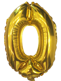 Фольгована кулька цифра "0" золото 35см Китай - 1 - smarttoys.com.ua