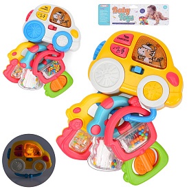 Брязкальце 8431A-2 брелок(машина з ключ)11-17-6см,муз,світ,2реж.гучн,текс.дет.набат-ці.упак19-24-5см - 1 - smarttoys.com.ua