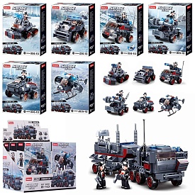 Конструктор SLUBAN M38-B0926 військовий транспорт,фігурка,від 78дет.,6шт.(6 видів)в дисп.,29-20-14см - 1 - smarttoys.com.ua