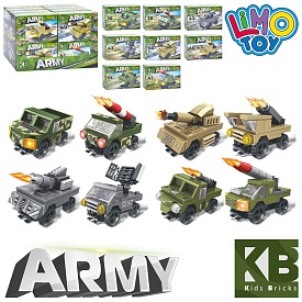 Конструктор KB 2003 військовий техніка, від 35 до 45 дет., 8 видів, 16 шт. в диспл.,29,5-19,5-16,5см - 1 - smarttoys.com.ua