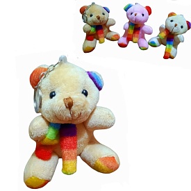 Брелок м'який "Ведмедик з шарфиком" 10см 5214 - 1 - smarttoys.com.ua