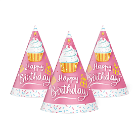 Ковпачок "Happy Birthday" кексик 15 см 20 шт - 1 - smarttoys.com.ua