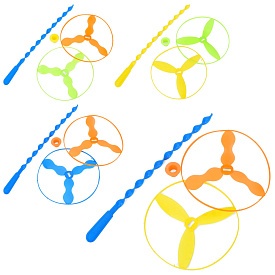 Вертушка FG240428046Q13см, 2шт, паличка для запуску 27см, мікс кольорів, у пакеті, 14-31-2см - 1 - smarttoys.com.ua